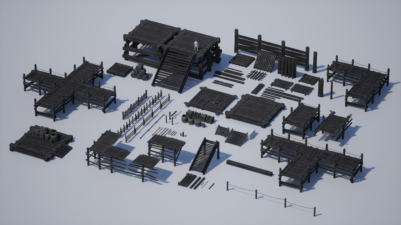 Wooden props environment pack – Jay's ASSETS Collection